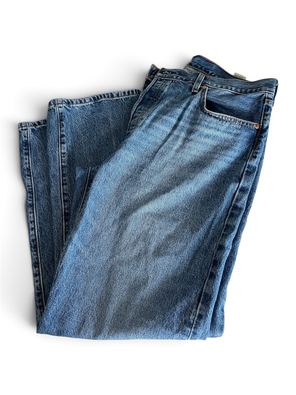 Levi's Men's 501 Button Fly Light Blue Straight Jeans